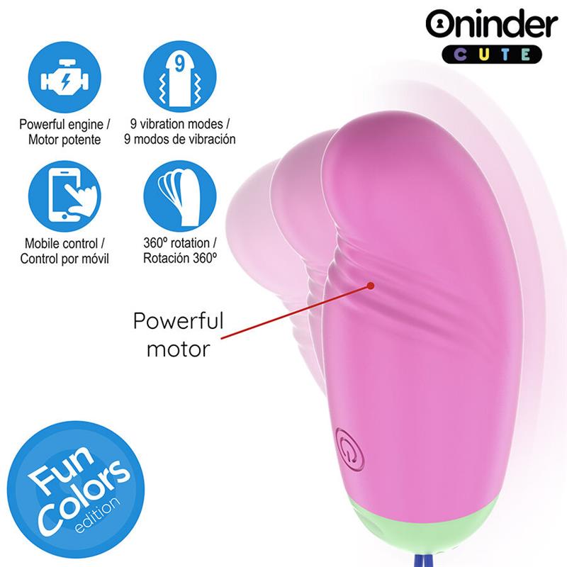 LOVE PLEASURE VIBRO-ROTATING EGG 360 SILICONE - FREE WORLDWIDE APP