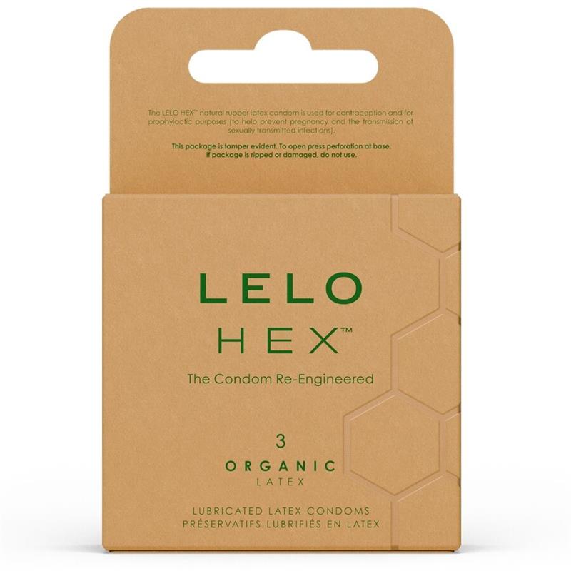 HEX ORGANIC CONDOM BOX 3 UNITS