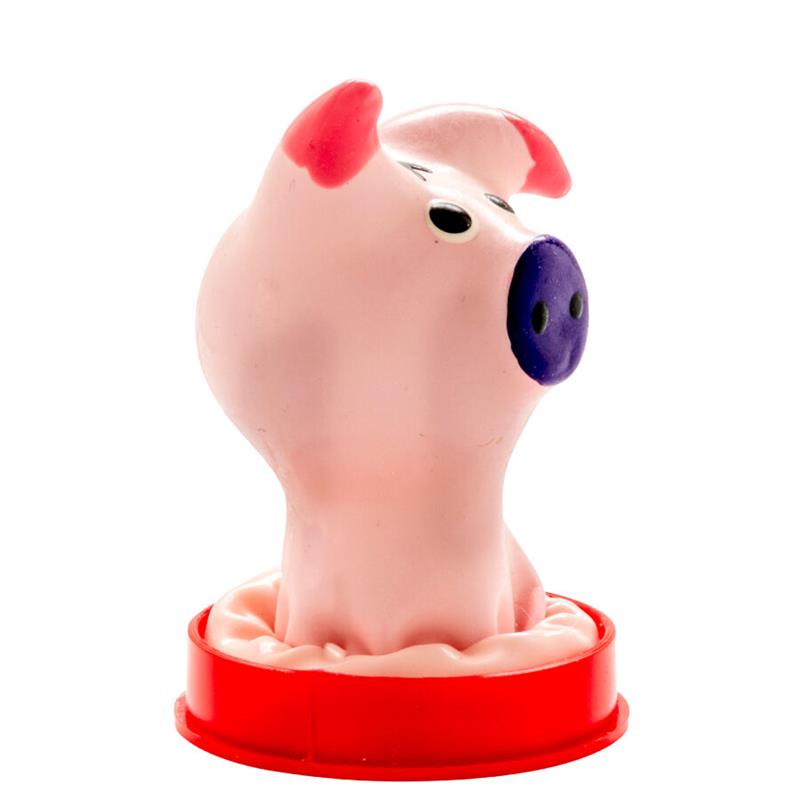 HANDPAINTED NOVELTY CONDOMS PIG HEAD