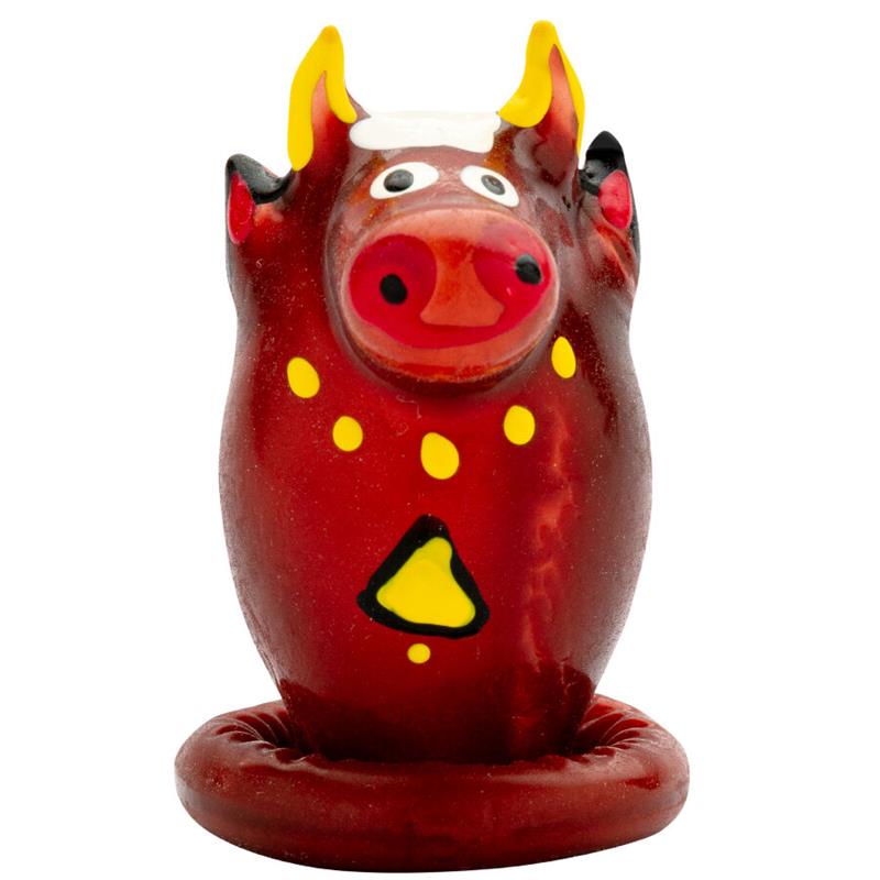 HANDPAINTED NOVELTY CONDOMS BULL MODEL 1