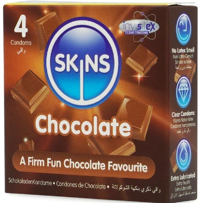 CHOCOLATE PREMIUM CONDOMS PACK 4