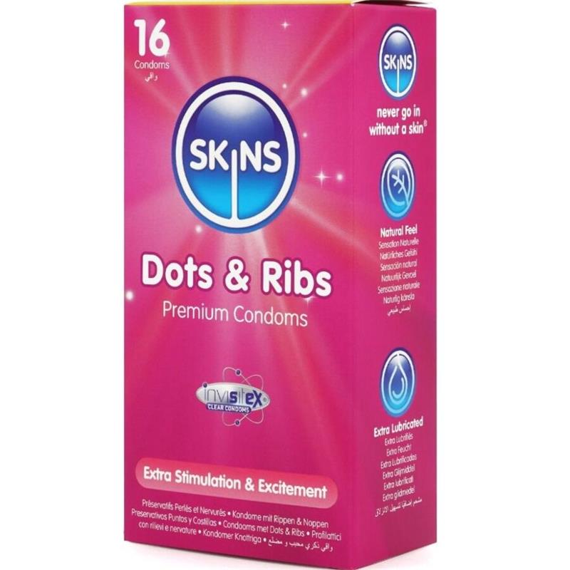 DOTS & RIBS PREMIUM CONDOMS PACK 16