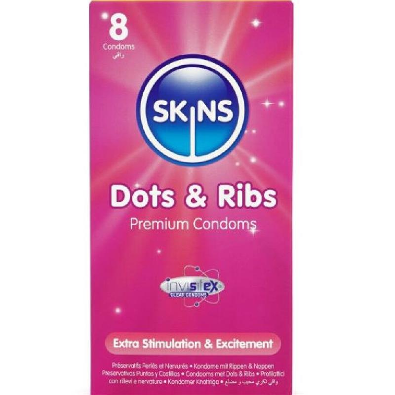 DOTS & RIBS PREMIUM CONDOMS PACK 8