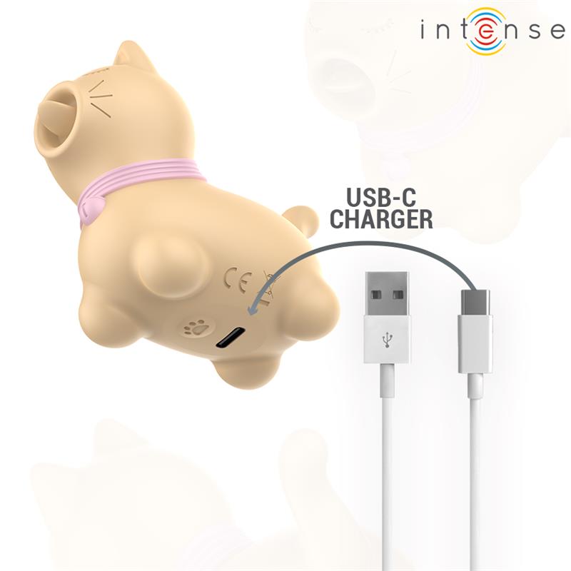 TOULOUSE STIMULATOR WITH 360º ROTATING TONGUE YELLOW