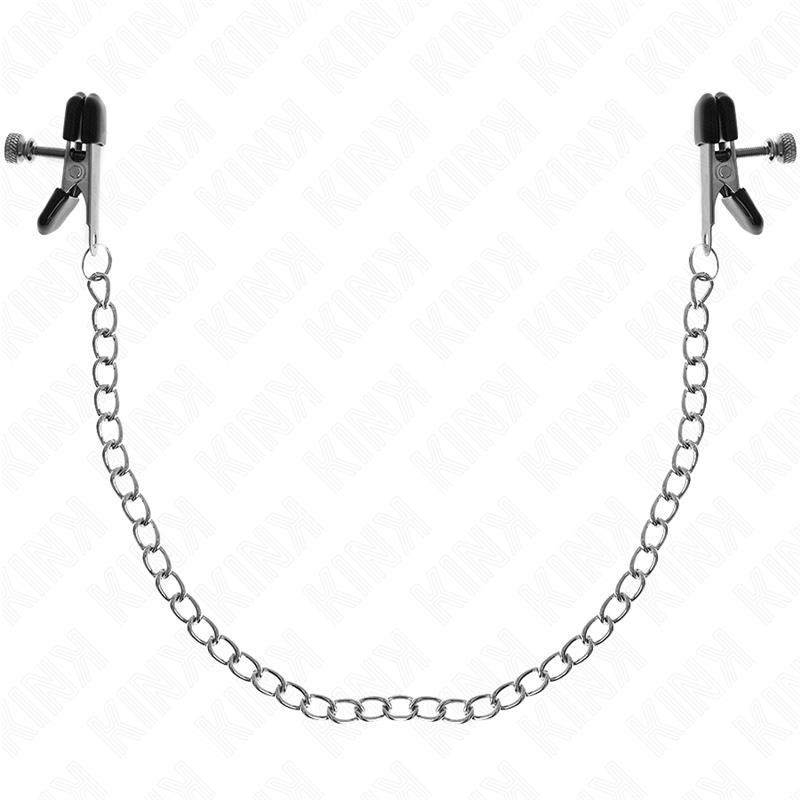 FLAT CHAIN NIPPLE CLAMPS SILVER 34 CM