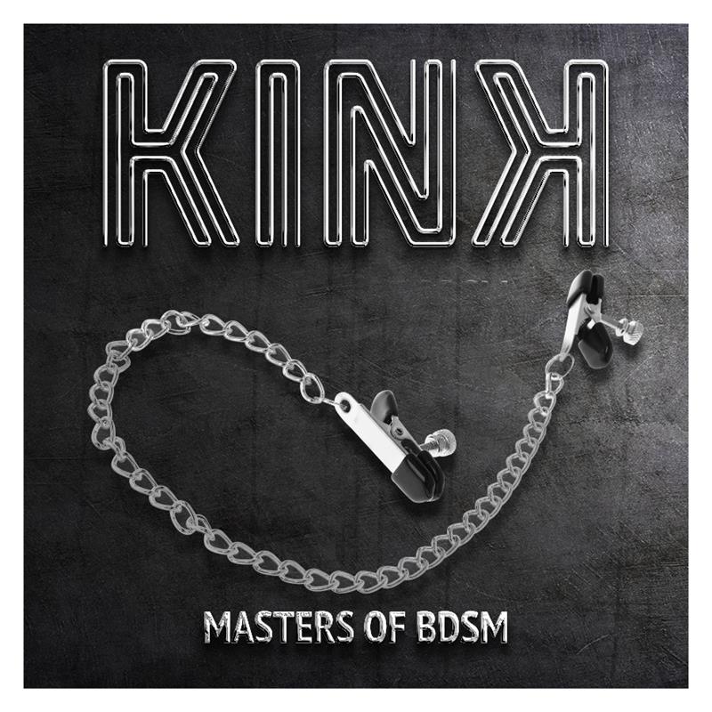 FLAT CHAIN NIPPLE CLAMPS SILVER 34 CM