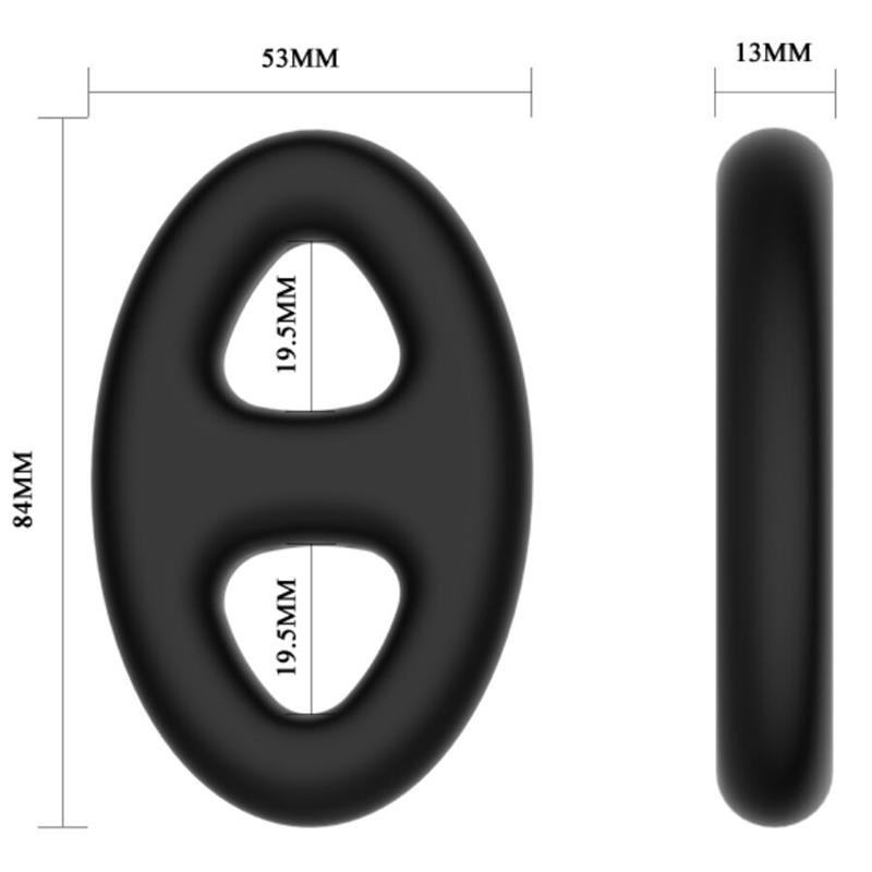 DOUBLE OVAL SILICONE RING