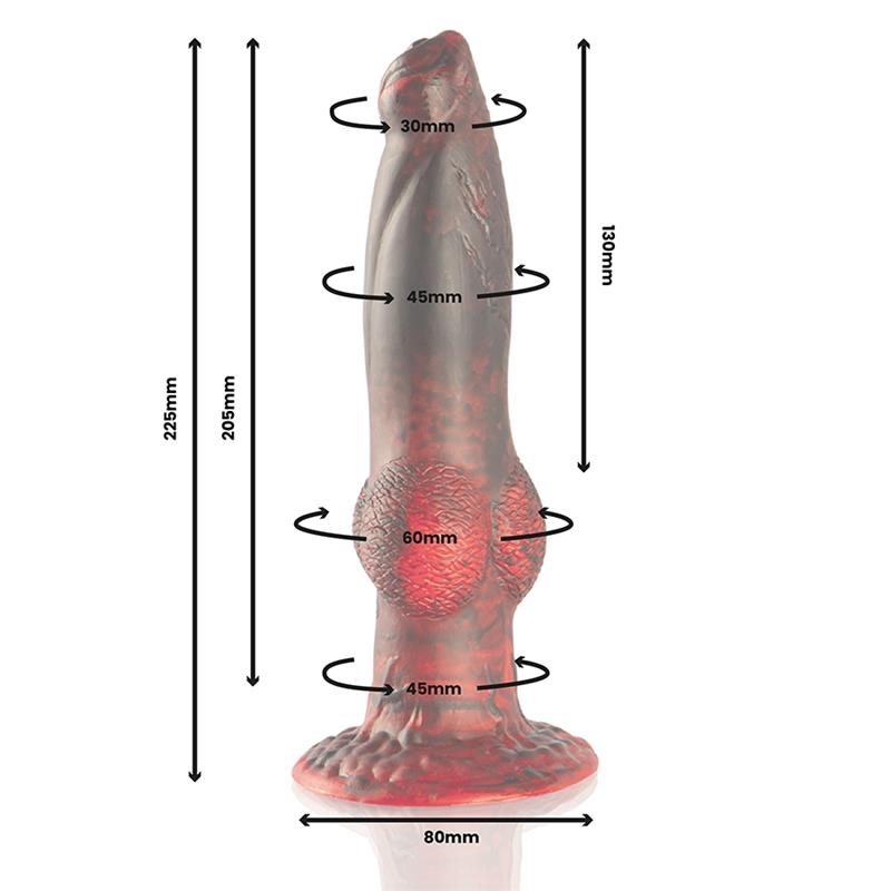 PROMETHEUS DILDO TITAN IN FLAMES RECHARGEABLE REMOTE CONTROL