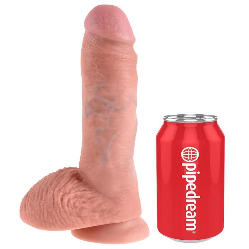 8 DILDO KOŽA Z JAJCI 20.3 CM