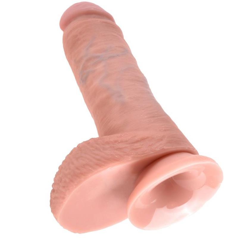 8 DILDO KOŽA Z JAJCI 20.3 CM