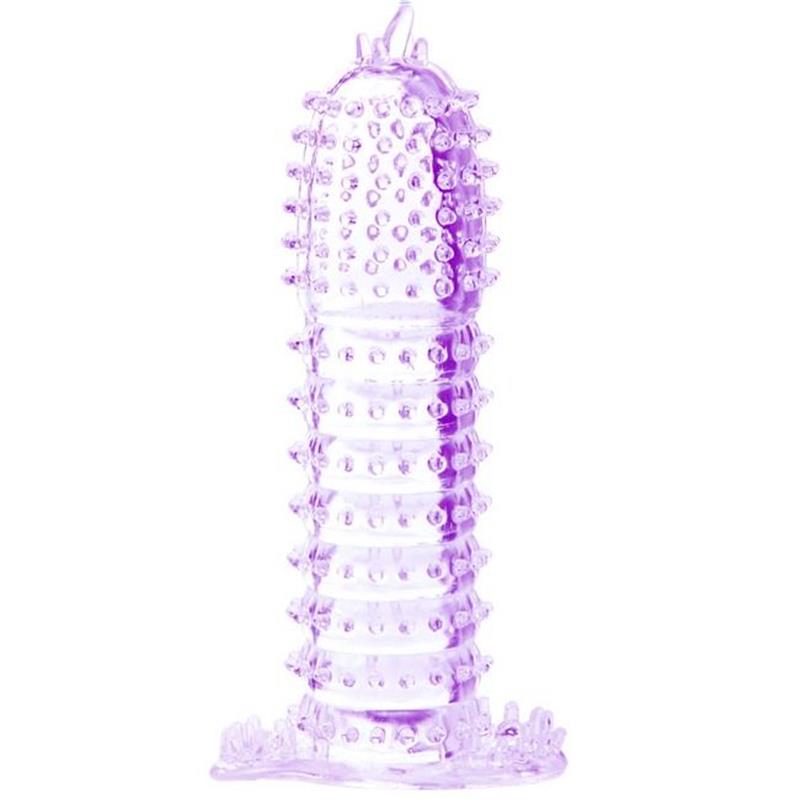 PENIS SHEATH WITH STIMULATING POINTS PURPLE 14 CM