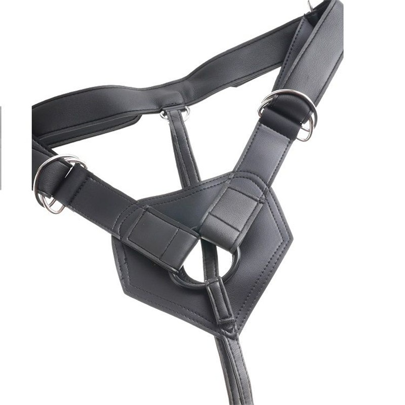 HARNESS WITH BLACK REALISTIC PENIS 22.9 CM