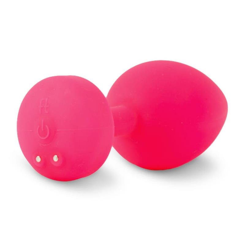 FUNTOYS GPLUG ANAL RECHARGEABLE VIBRATOR SMALL NEON PINK 3CM