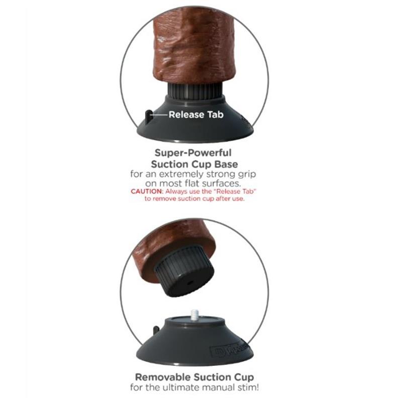 VIBRATING COCK BROWN 15.24 CM