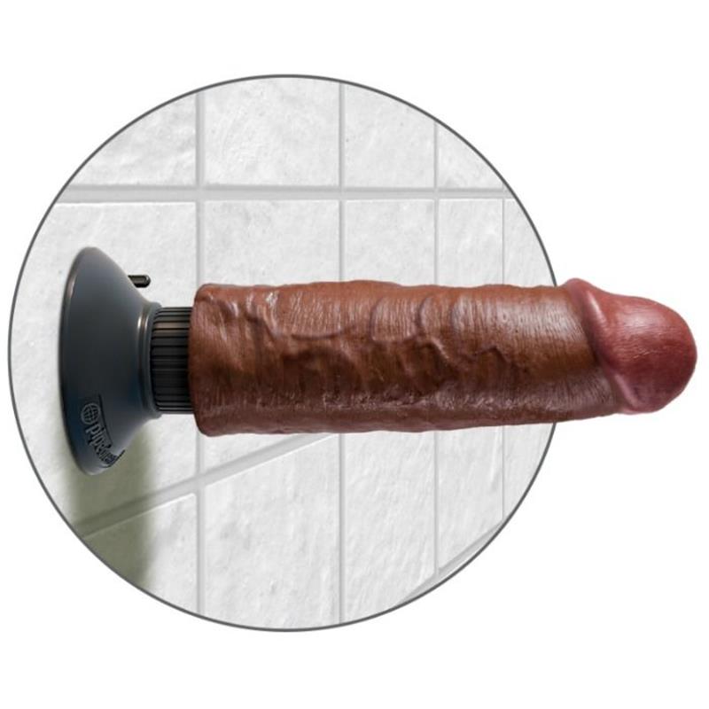 VIBRATING COCK BROWN 15.24 CM
