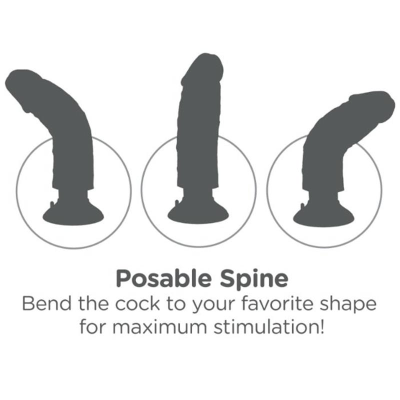 VIBRATING COCK BROWN 15.24 CM