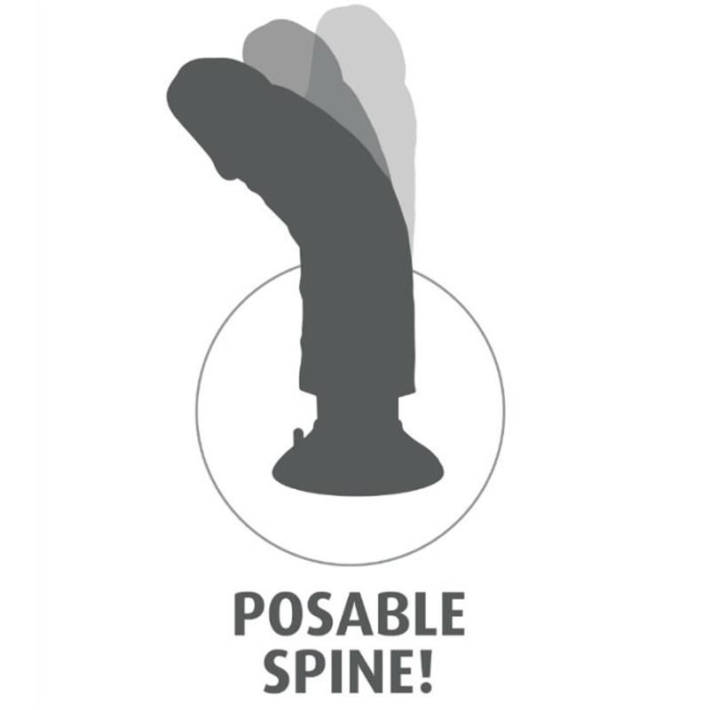 VIBRATING COCK BROWN 15.24 CM