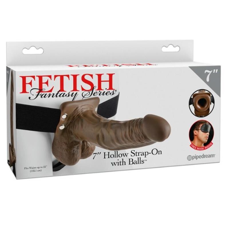 SERIES 7 HOLLOW STRAP-ON WITH BALLS