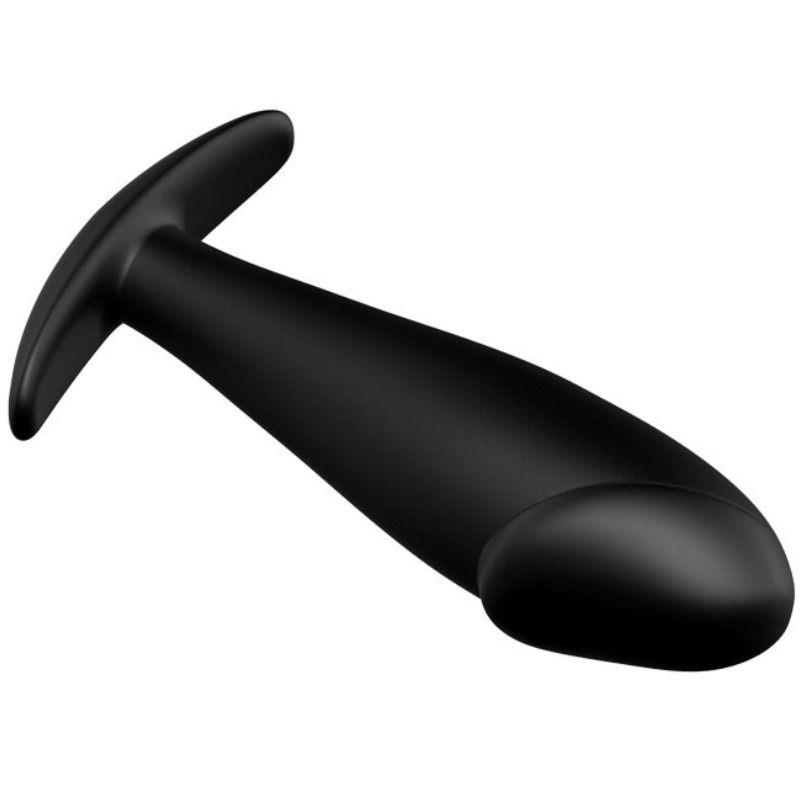 ANALNI PLUG SILIKONSKA OBLIKA PENISA ČRNA