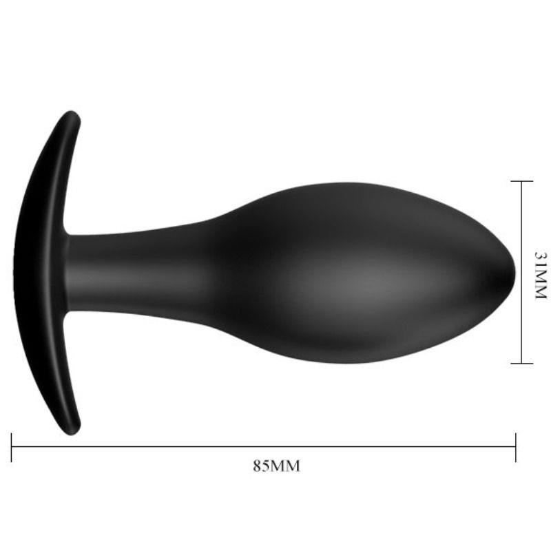 ANAL PLUG SILICONE ANCHOR 8.5 CM BLACK
