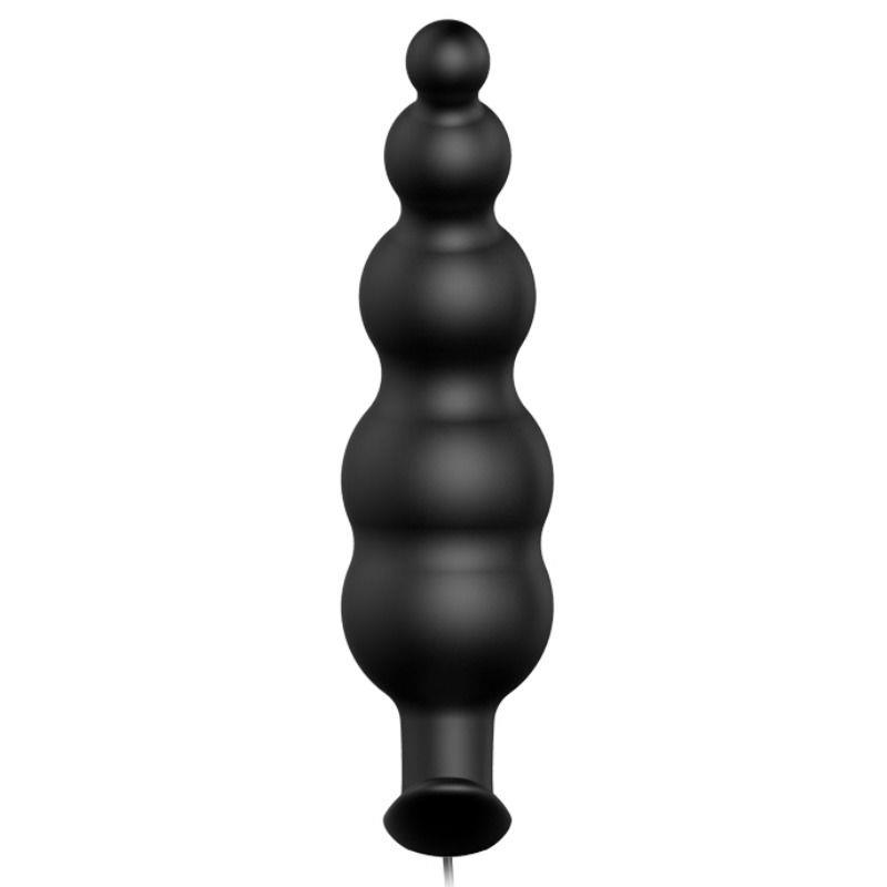 ANAL PLUG SILICONE EXTRA STIMULATION AND 12 VIBRATION MODES BLACK REMOTE CONTROL