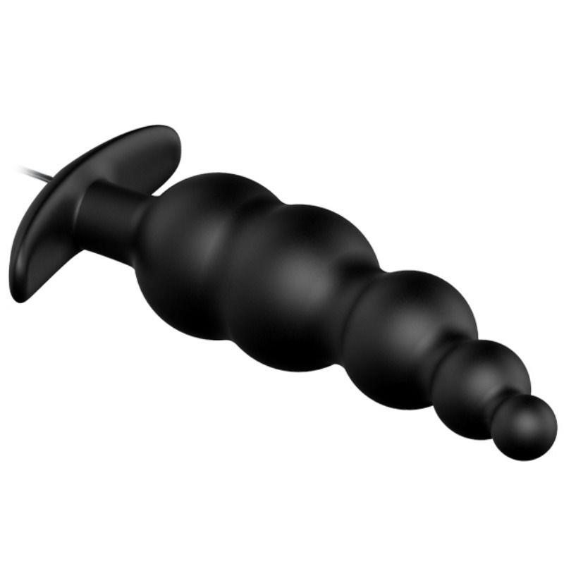 ANAL PLUG SILICONE EXTRA STIMULATION AND 12 VIBRATION MODES BLACK REMOTE CONTROL