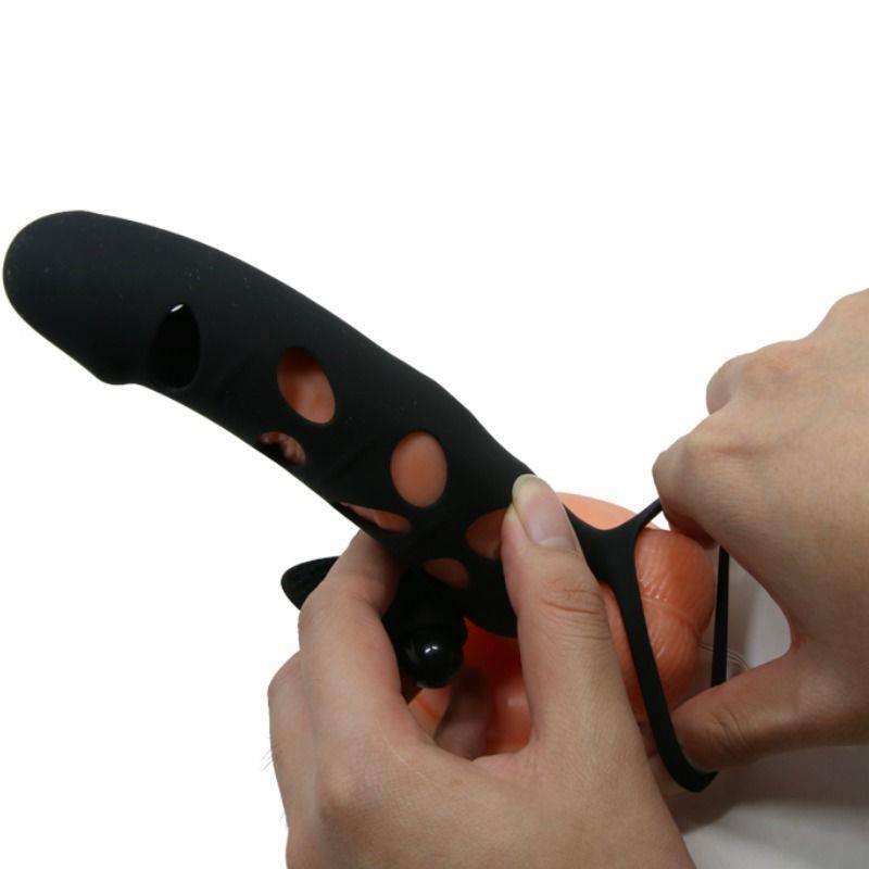 SILICONE COVER WITH VIBRATION 15.2 CM