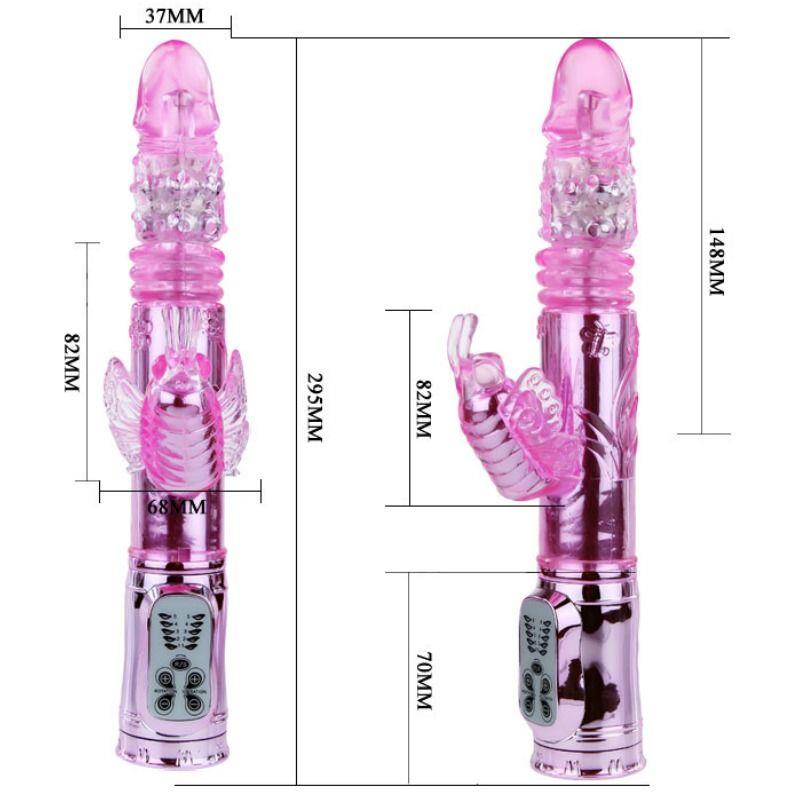 POLNJEN VIBRATOR Z ROTACIJO IN UTRIPANJEM BUTTERF STIMULATOR