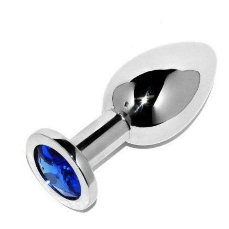 ANAL PLUG DIAMOND BLUE SMALL 5.71CM