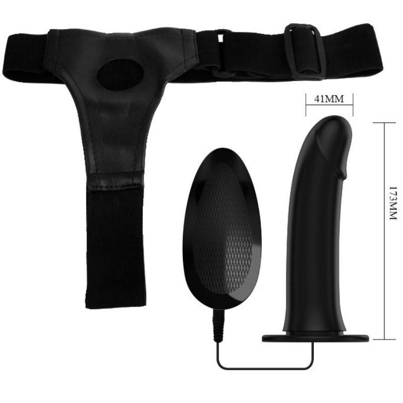 VITO STRAP ON S HOLLOW DILDO I VIBRACIJOM 17.3 CM