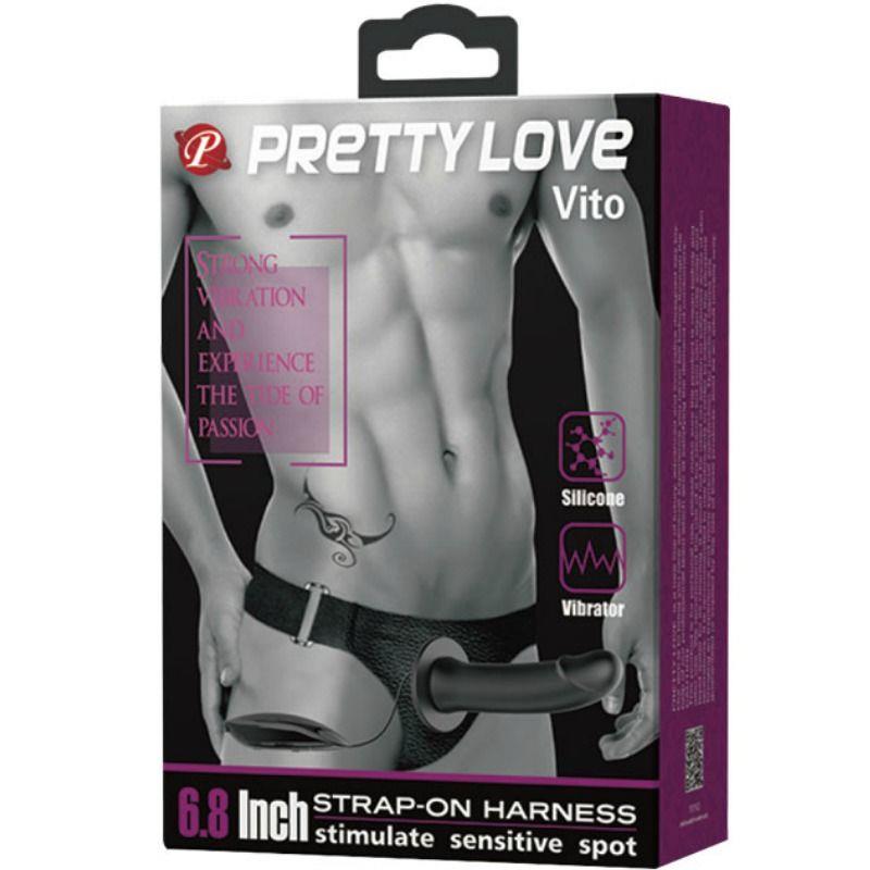 VITO STRAP ON S HOLLOW DILDO I VIBRACIJOM 17.3 CM