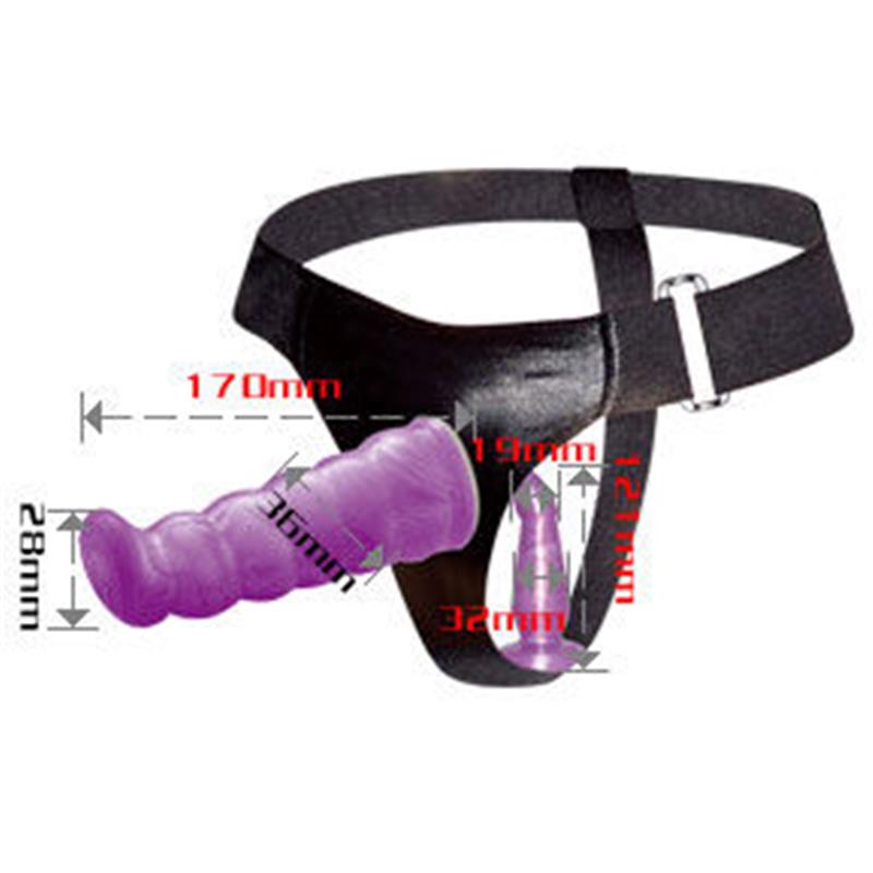 LILA ŽENSKA ANALNA IN VAGINALNA HARNES GPOINT 17 CM
