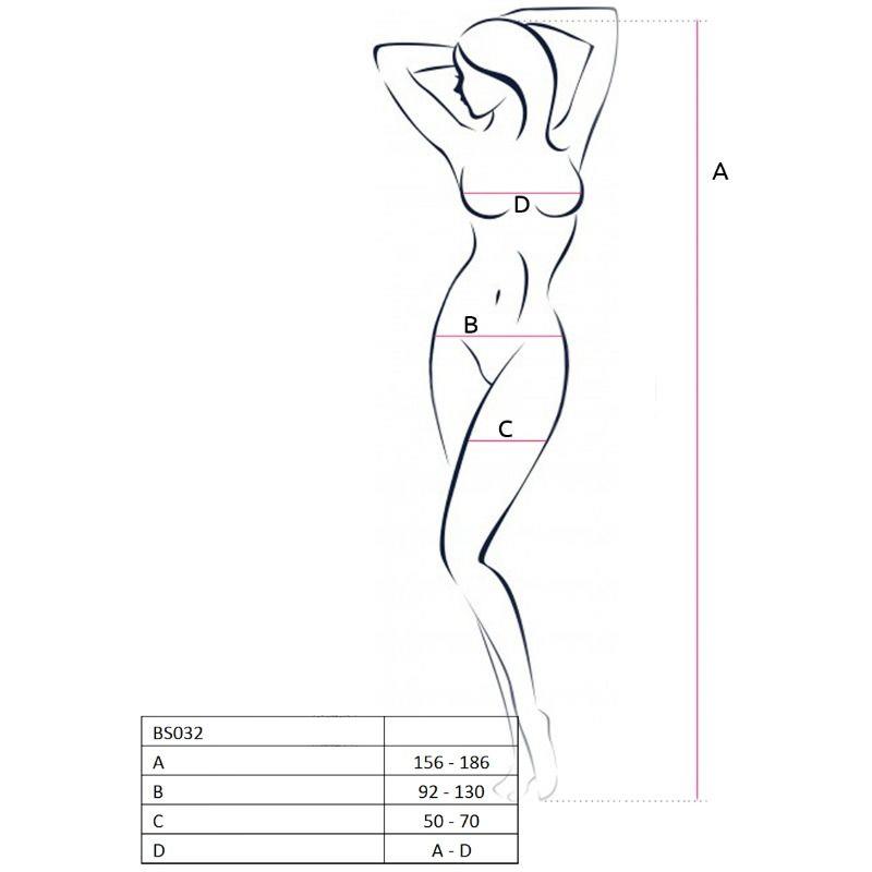 ŽENSKA BS032 BODYSTOCKING ČRNA ENA VELIKOST
