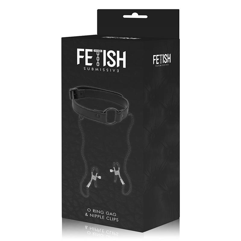 GAG RING WITH NIPPLE CLAMPS