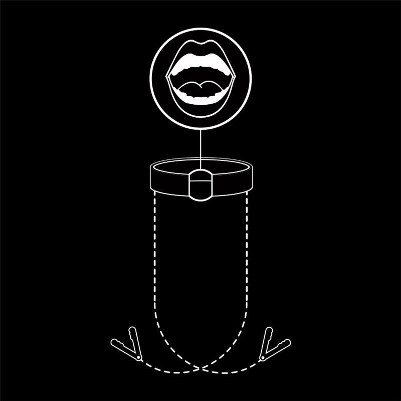 GAG RING WITH NIPPLE CLAMPS