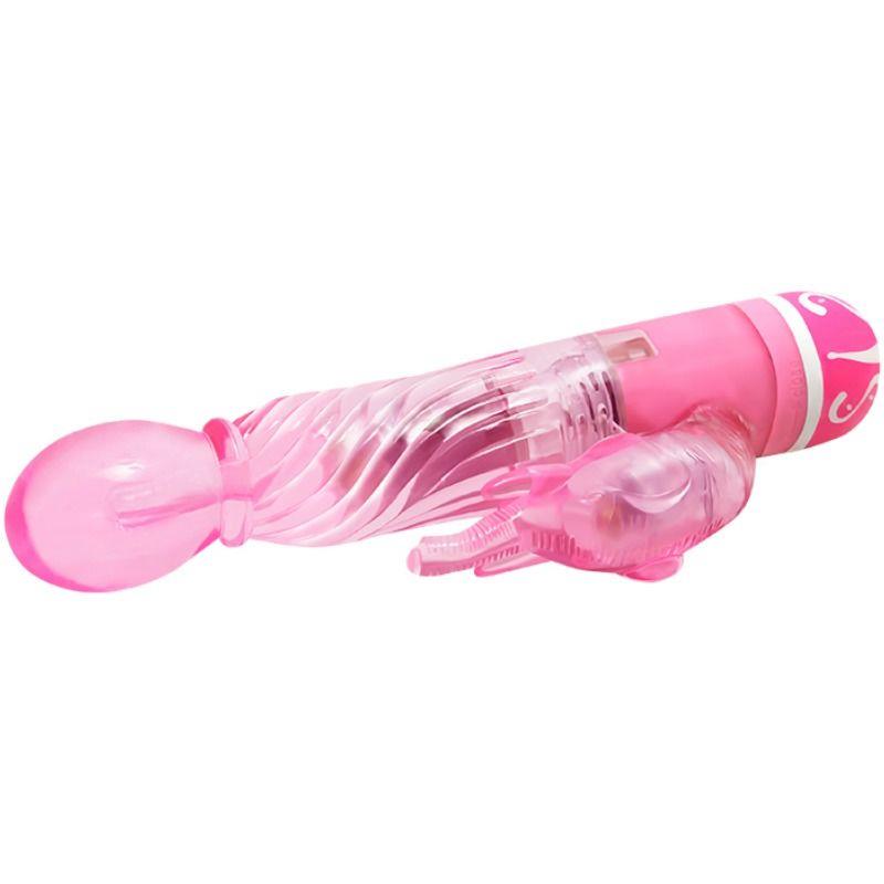 MULTISPEED VIBRATOR WITH PINK STIMULATOR