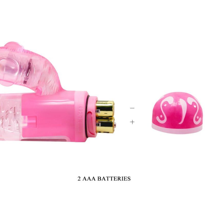 MULTISPEED VIBRATOR WITH PINK STIMULATOR