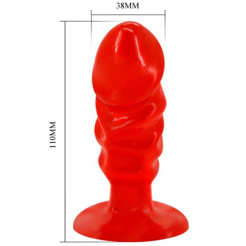 UNISEX ANAL PLUG WITH RED SUCTION CUP