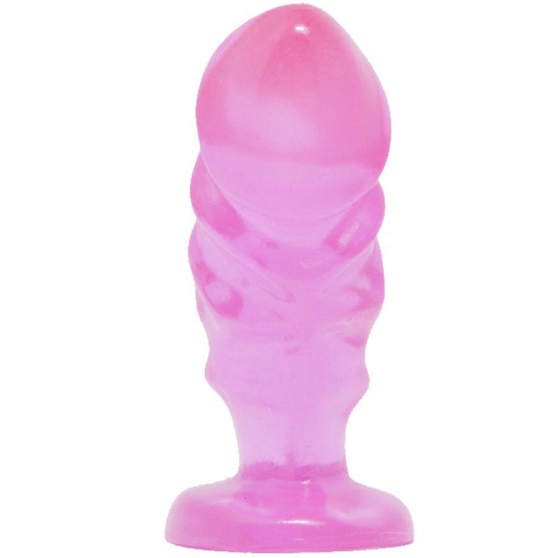 UNISEX ANALNI PLUG Z ROŽNATO SESALNO SKODELCO