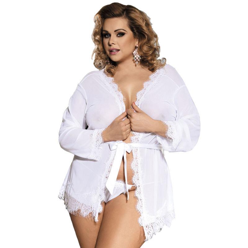 QUEEN PLUS BIJELI BABYDOLL S RESICAMA