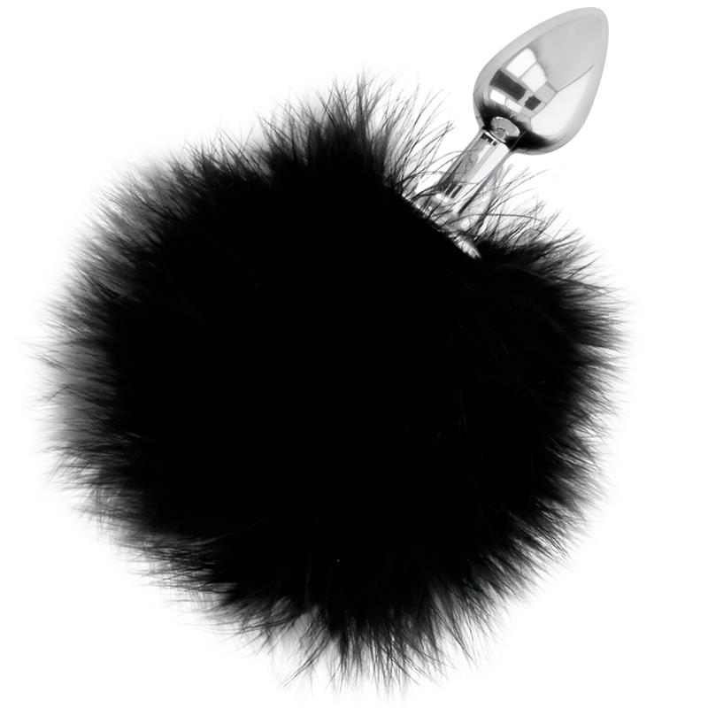 EKSTRA ANALNI BUTTPLUG S REPOM ČRN 7 CM