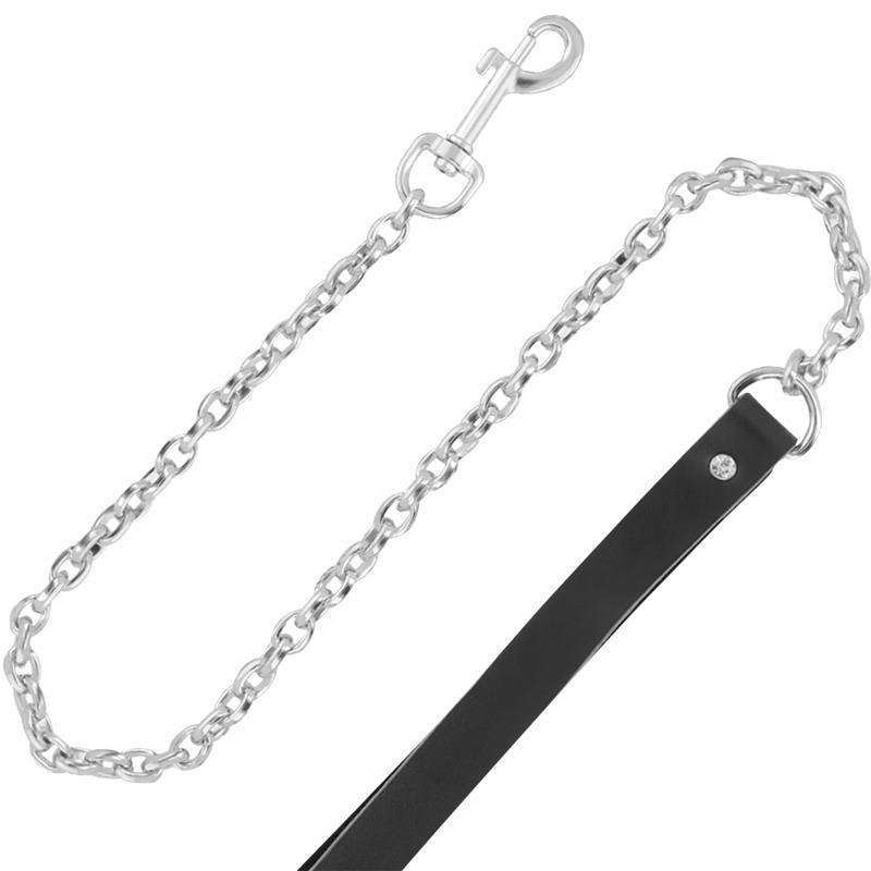 HIGH QUALITY LEATHER NECKLACE WITH LEASH