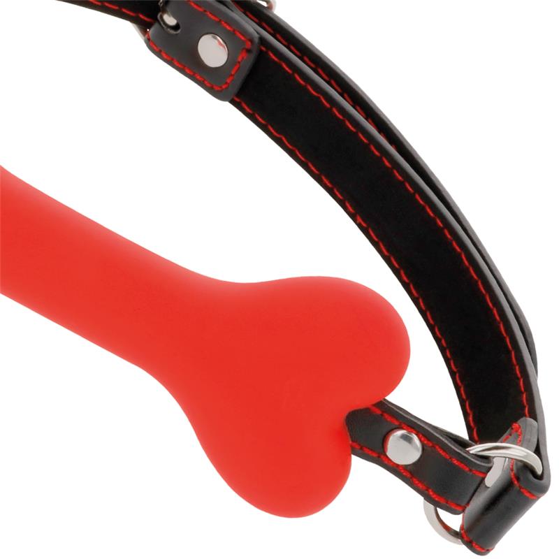 RED BONE SILICONE GAG