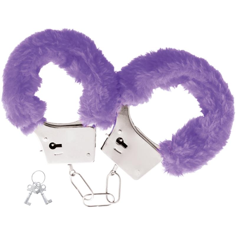 LILAC LINED METAL HANDCUFFS
