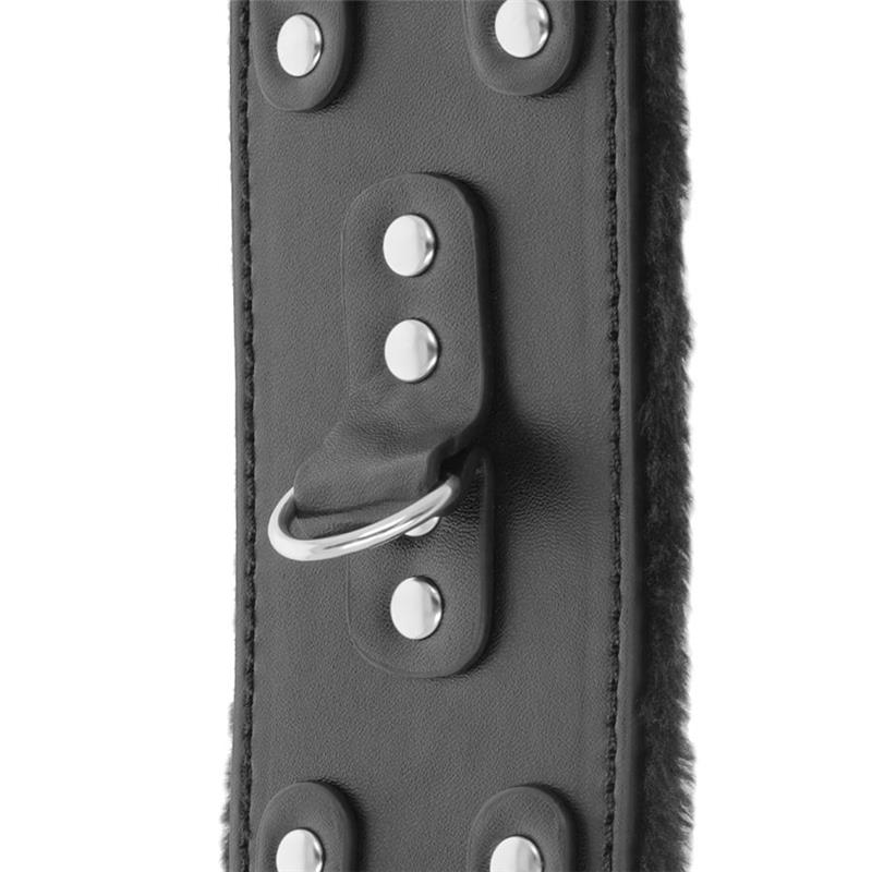 CRNE PODESIVE KOŽNE LISICE S PODLOGOM