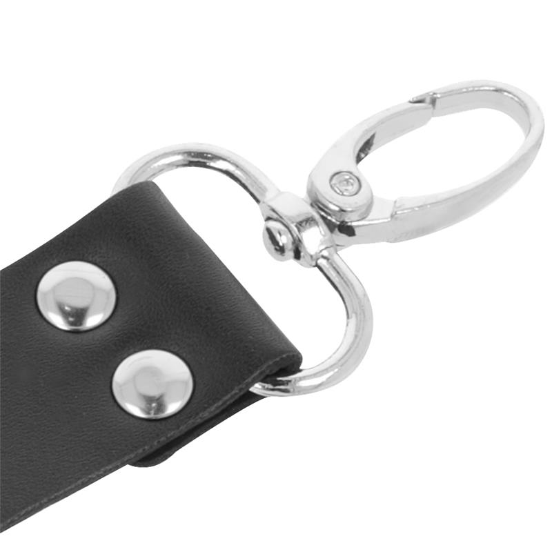 LEATHER HANDCUFFS FOR FOOT AND HANDS BLACK