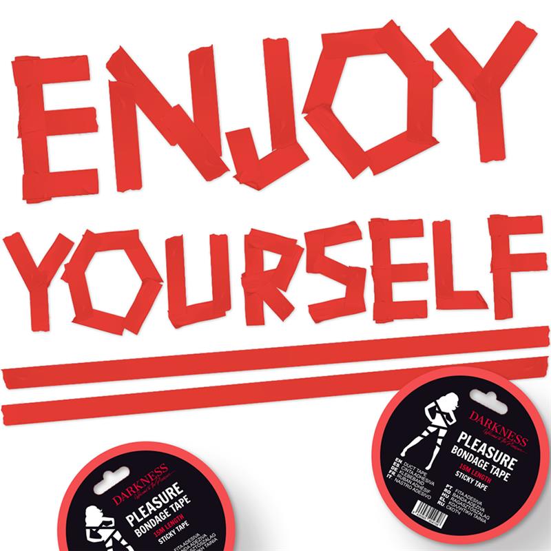 LEPLJIVA RDEČA BONDAGE TRAKA 15M