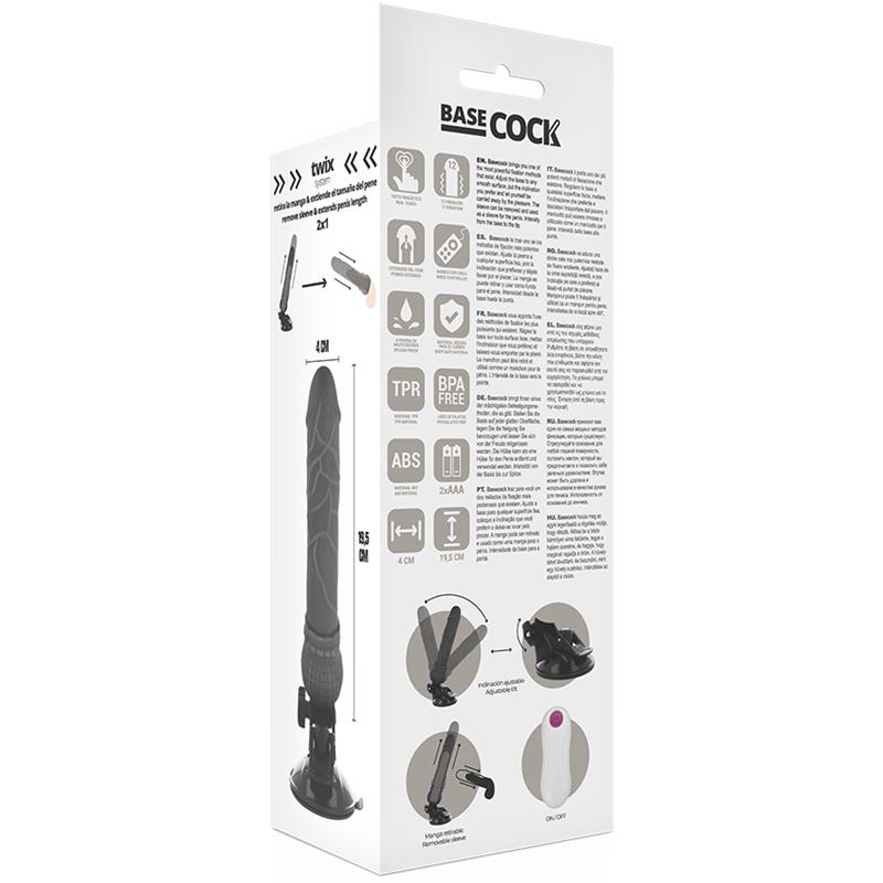 REALISTIC VIBRATOR REMOTE CONTROL FLESH 19.5 CM -O- 4 CM