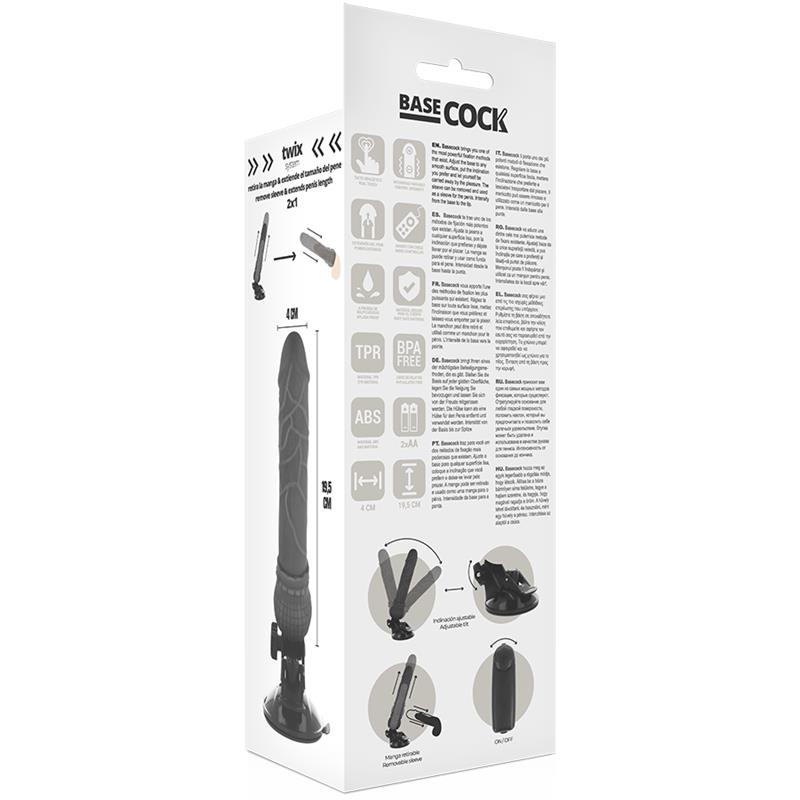 REALISTIC VIBRATOR REMOTE CONTROL FLESH 19.5 CM -O- 4 CM