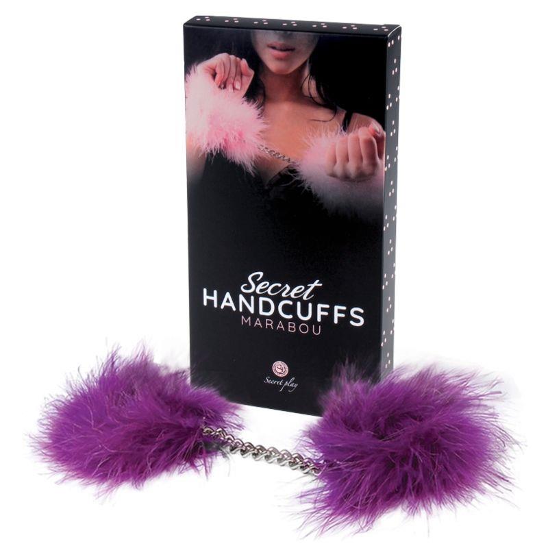 PURPLE MARABOU HANDCUFFS